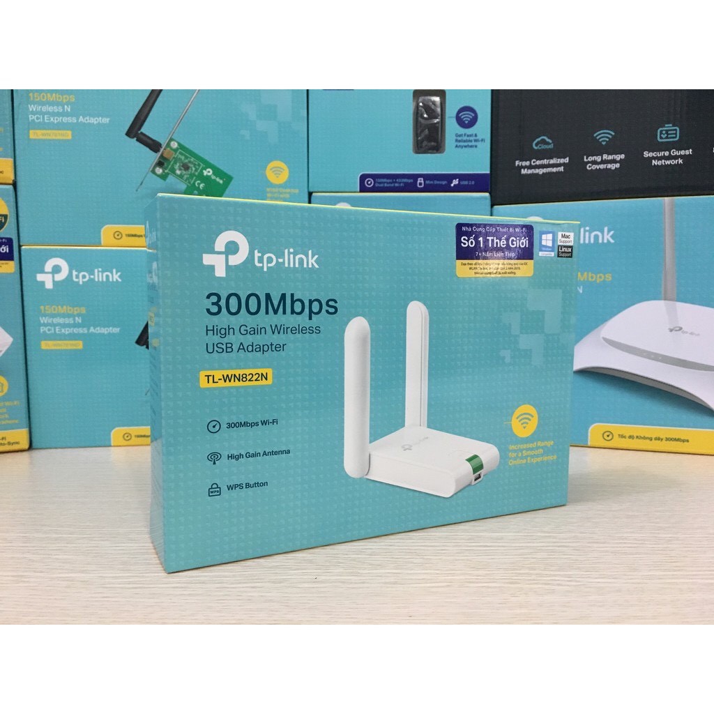 [Siêu Khoẻ] Bộ Thu Sóng Wifi TP-Link TL-WN822N Tốc Độ Tối Đa 300Mbps Thu Vùng Sóng Rộng