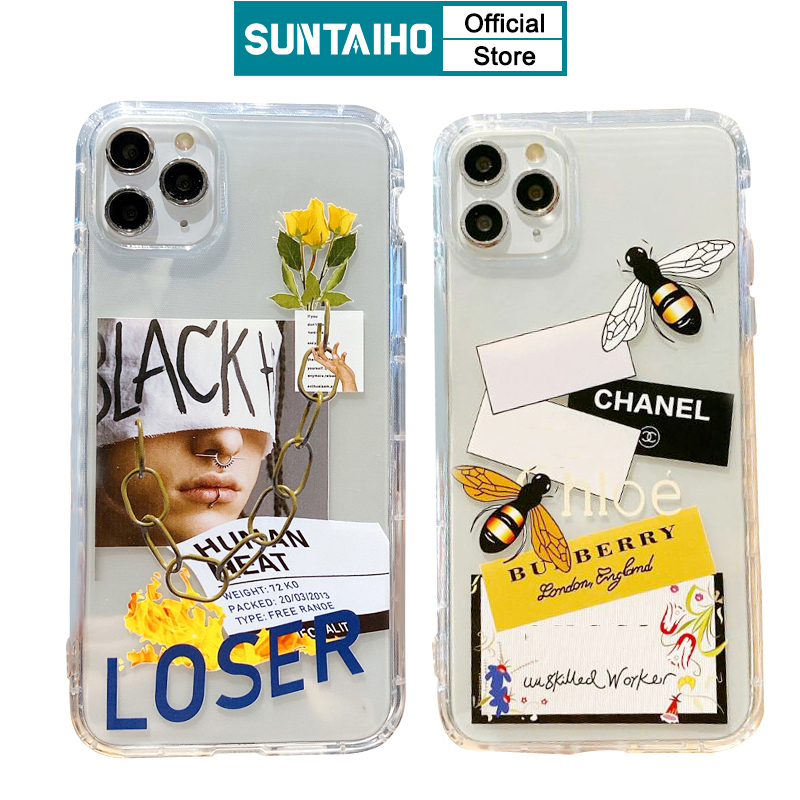 Ốp Điện Thoại Suntaiho TPU Mềm Trong Suốt Chống Sốc Cho iPhone 6s 6plus 7plus 8 plus XR XS MAX 11 Pro Max 12 12promax