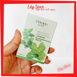 Xịt thơm miệng hương bạc hà the mát, hộp 15ml UPFOOD ORAL CAVITY FRESH SPRAY