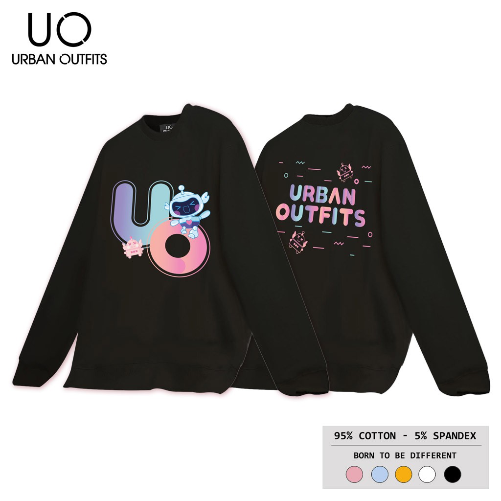 Áo Sweater Form Rộng Nữ Nam URBAN OUTFITS In BOTS UO SWO26 Thun Cotton Nỉ 4 Chiều Local Brand