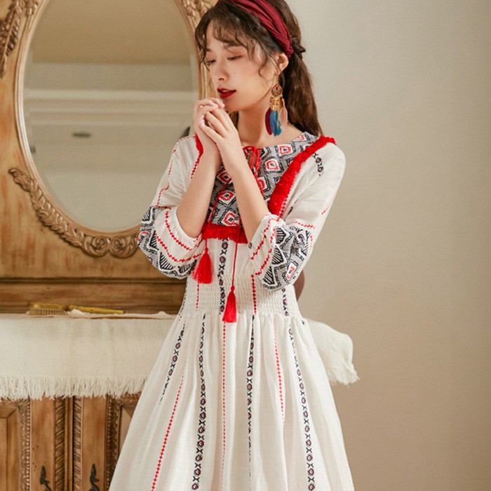 🔥 Khuyên tai Boho phong cách Vintage hoa gió lông vũ - Bông tai Vintage BT132