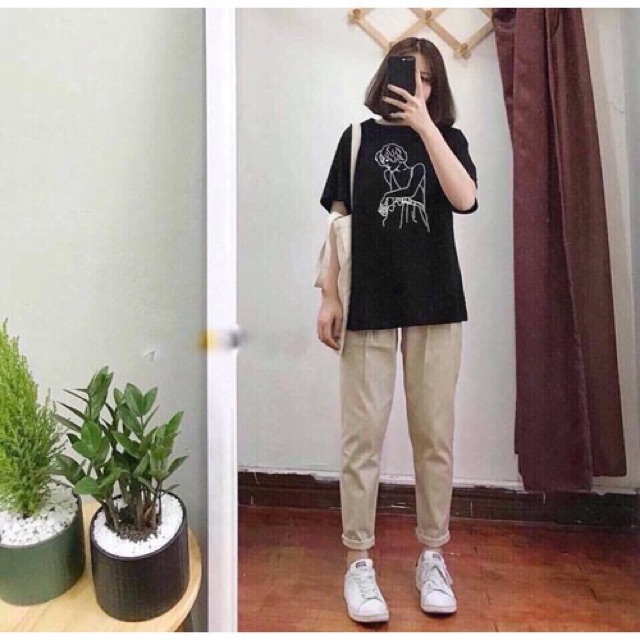 Quần DÀI ỐNG SUÔNG KAKI 3 Màu Ulzzang Nam, Nữ Unisex (nửa lưng thun nửa lưng tây) Gigihouse