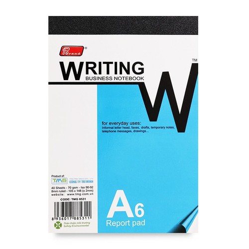 Vở xé khổ A5/A6 PGrand 40 tờ