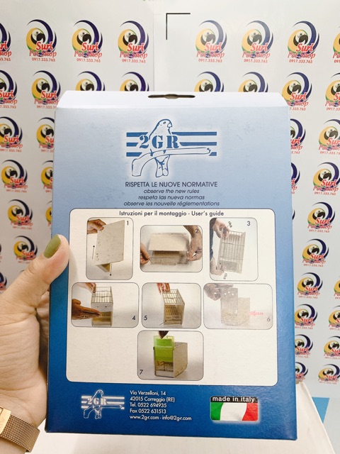 Lồng vận chuyển chim 244 size 18cm