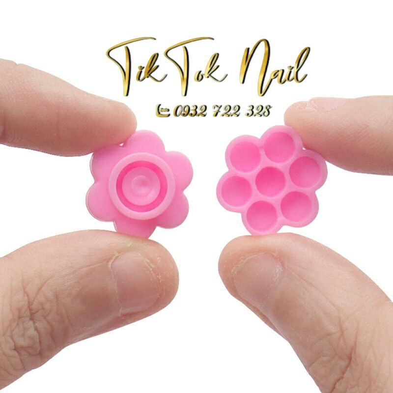 nút hoa mai chấm keo nối mi