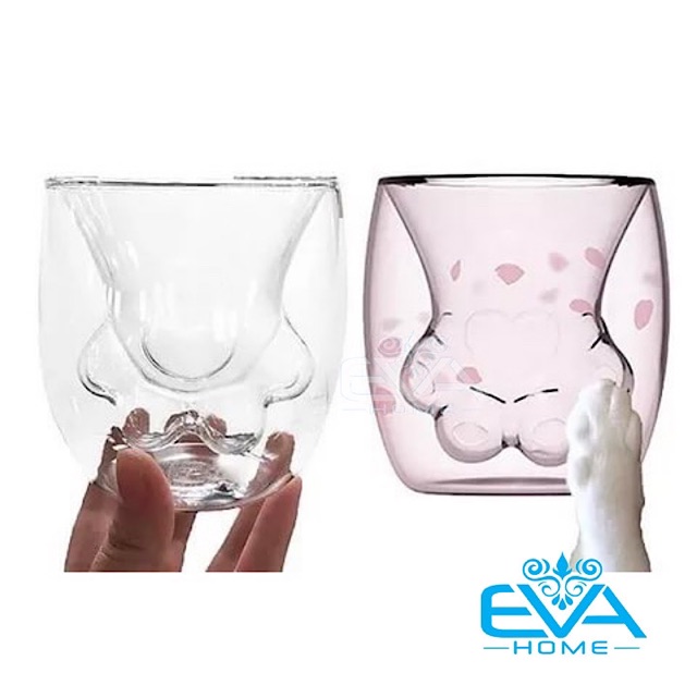 Ly Chân Mèo 2 Lớp Đáng Yêu Cat Claw Cup