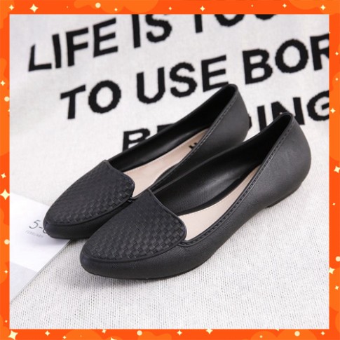 Giày búp bê kẻ ô siêu êm chân , chống trơn trượt có thể đi mưa