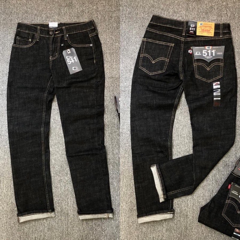 Quần Jean nam cao cấp Levi.s siêu hot| Quần bò nam ống đứng- Màu đen muối tiêu- Jean co giãn | BigBuy360 - bigbuy360.vn