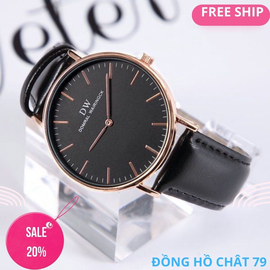 (FREE SHIP) ĐỒNG HỒ NAM DÂY DA DW LUÔN HOT CHO PHÁI MẠNH
