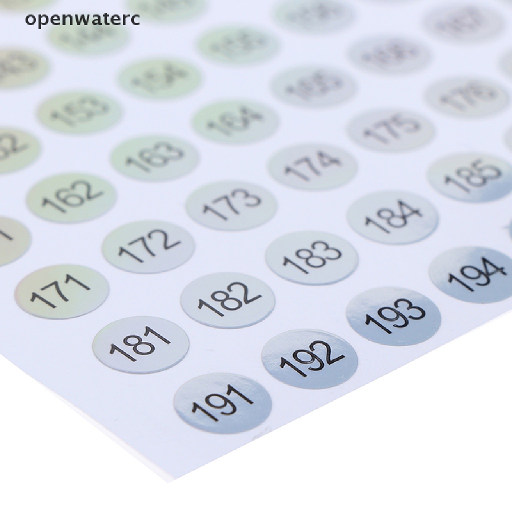 Nhãn Dán Số 1-200 Laser Chống Thấm Nước Chuyên Dụng Cho Trang Trí Móng Nghệ Thuật