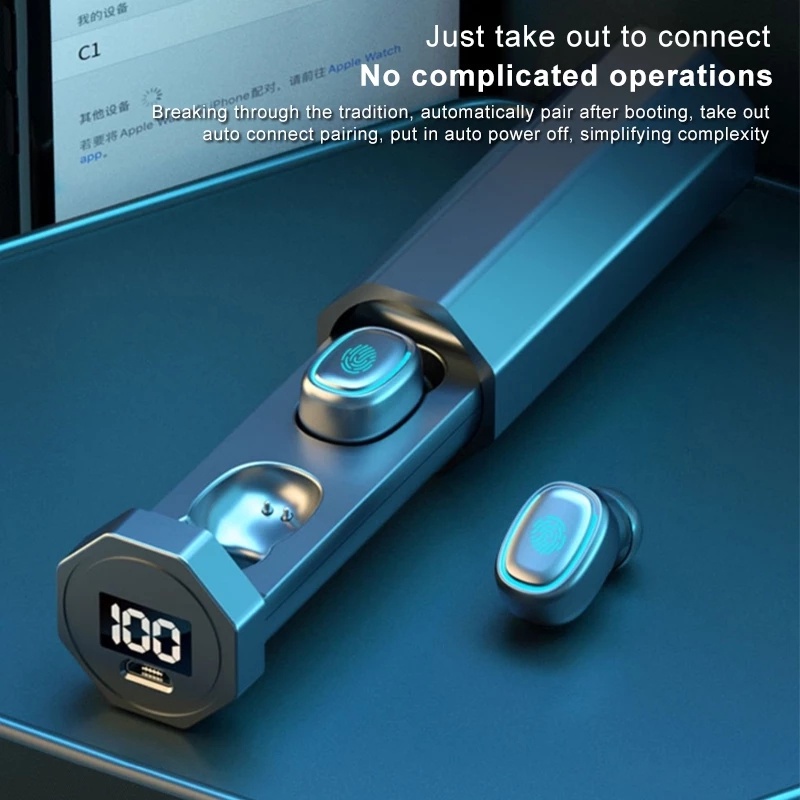 Tai nghe nhét tai TZUZL không dây bluetooth 5.2 chống nước TWS