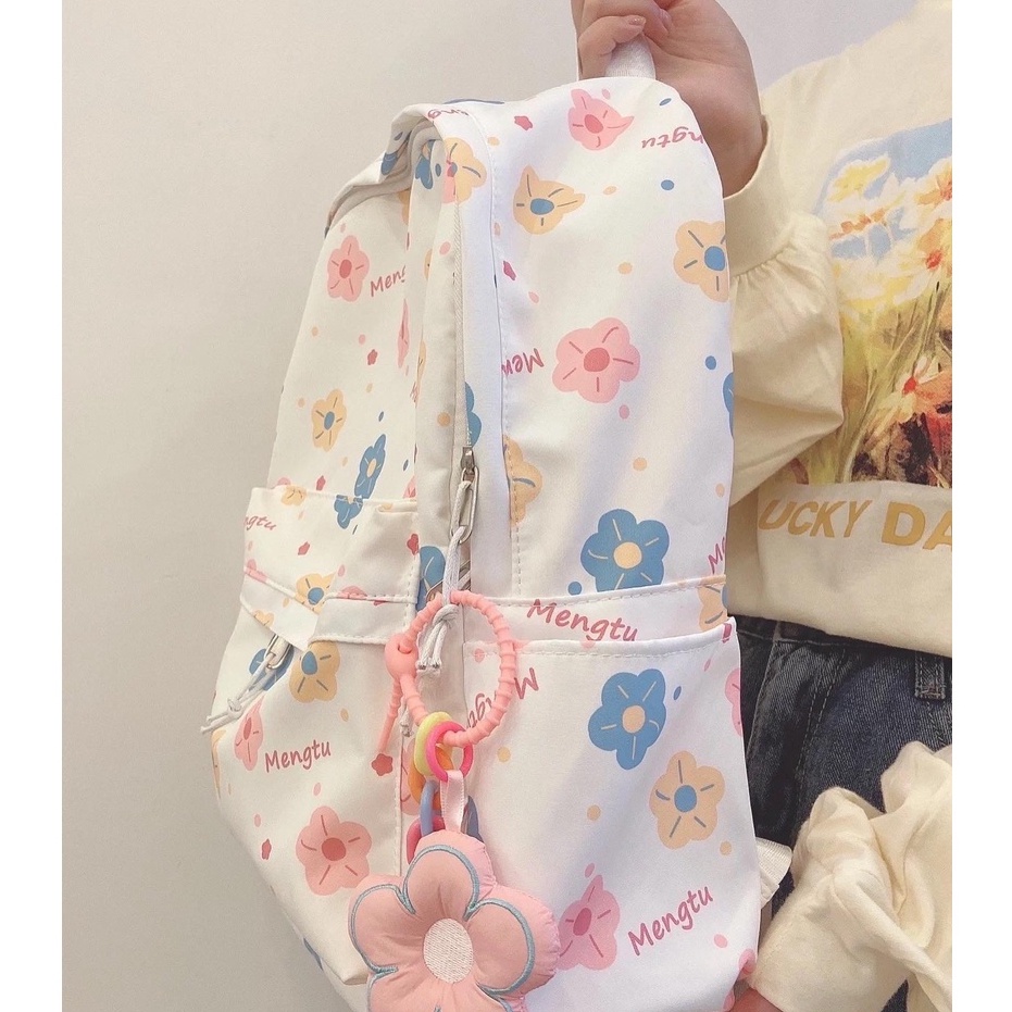 BALO cute đi học nhiều ngăn tặng kèm móc khoá