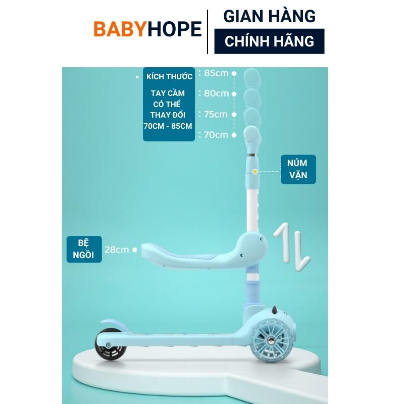 Xe trượt Scooter Heo đa năng 2 in 1 có nhạc và phát sáng, Bảo Hành 6 tháng, xe Scooter chòi chân cho bé chịu lực &gt;100kg