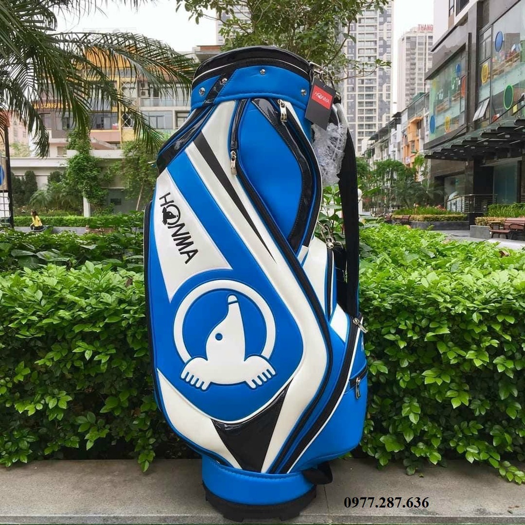 Túi gậy golf Honma 14 - 16 gậy da PU bóng cao cấp chống nước chống bụi shop GOLF PRO TM011