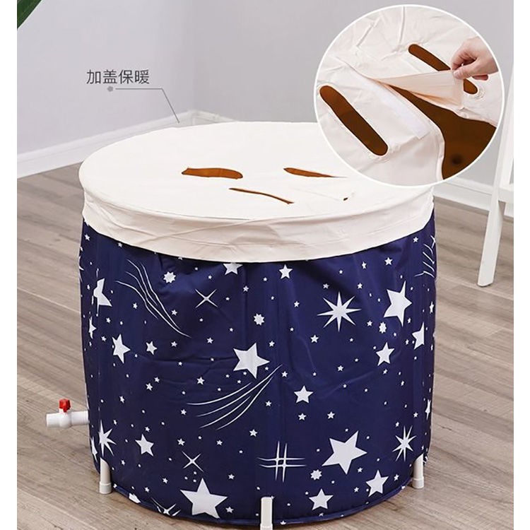 Nắp Đậy Thùng Tắm Cách Nhiệt Hình Tròn Gấp Gọn Tiện Dụng Ốp | BigBuy360 - bigbuy360.vn