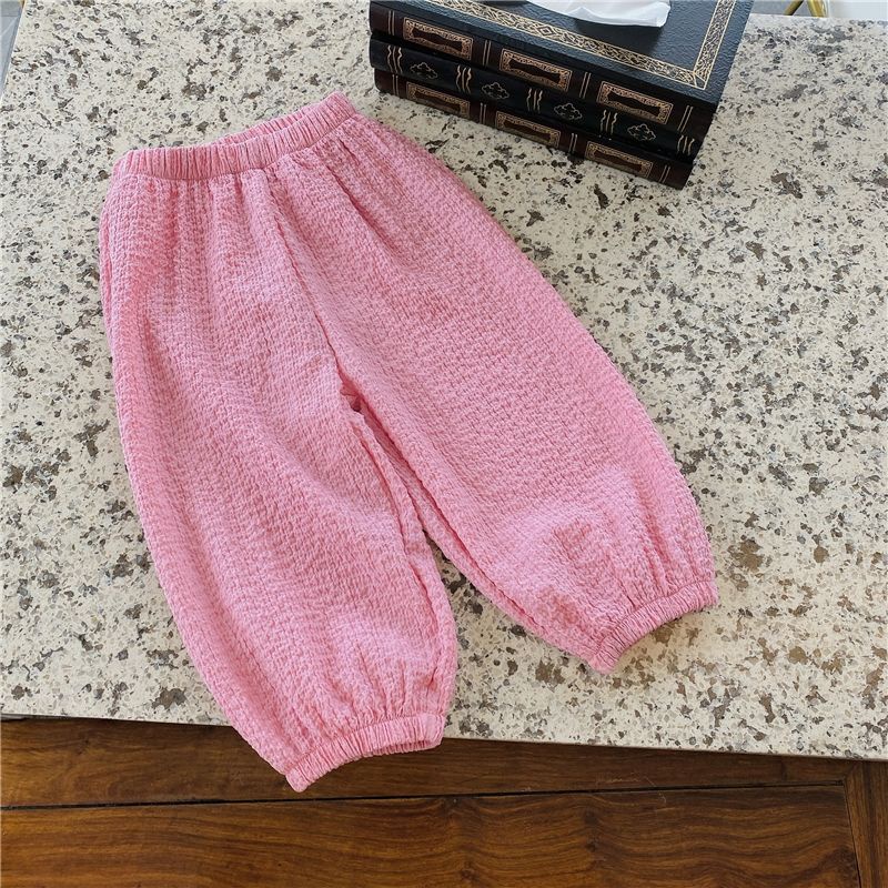 Quần Dài Vải Cotton Jacquard Màu Trơn Thoải Mái Chống Muỗi Thời Trang Mùa Hè Hàng Mới Cho Bé Gái 2022