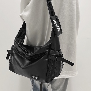 (FREESHIP - SHIP HỎA TỐC) Túi đeo chéo nam nữ Da Pu unisex cỡ lớn đi học