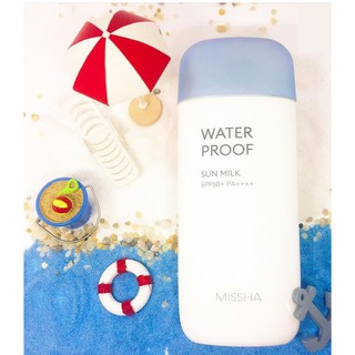 Kem chống nắng MISSHA WATER PROOF SUN MILK 70ML MÀU XANH