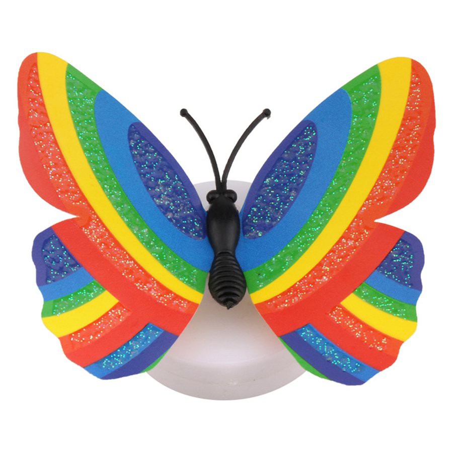 【COD】Colorful Butterfly Night Light Pasted LED Decorative Wall Light Wall Sticker