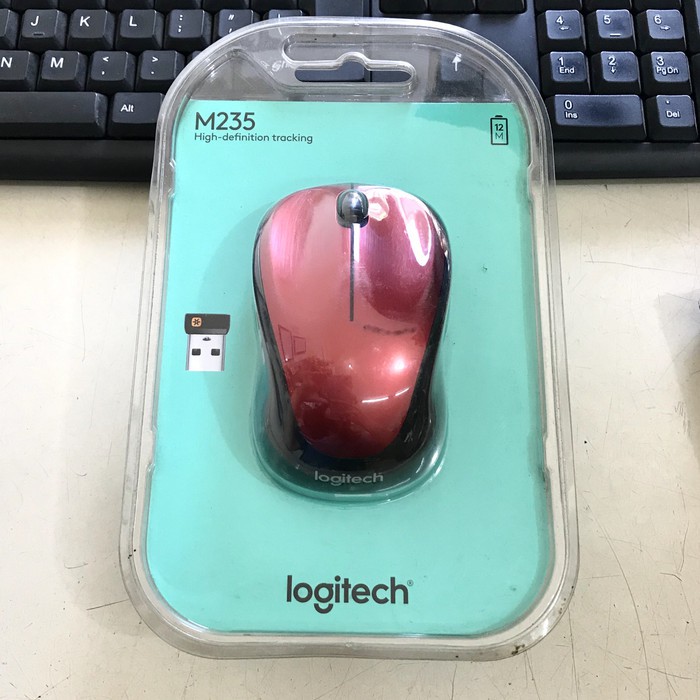 Chuột Không Dây Logitech M235 Màu Đỏ