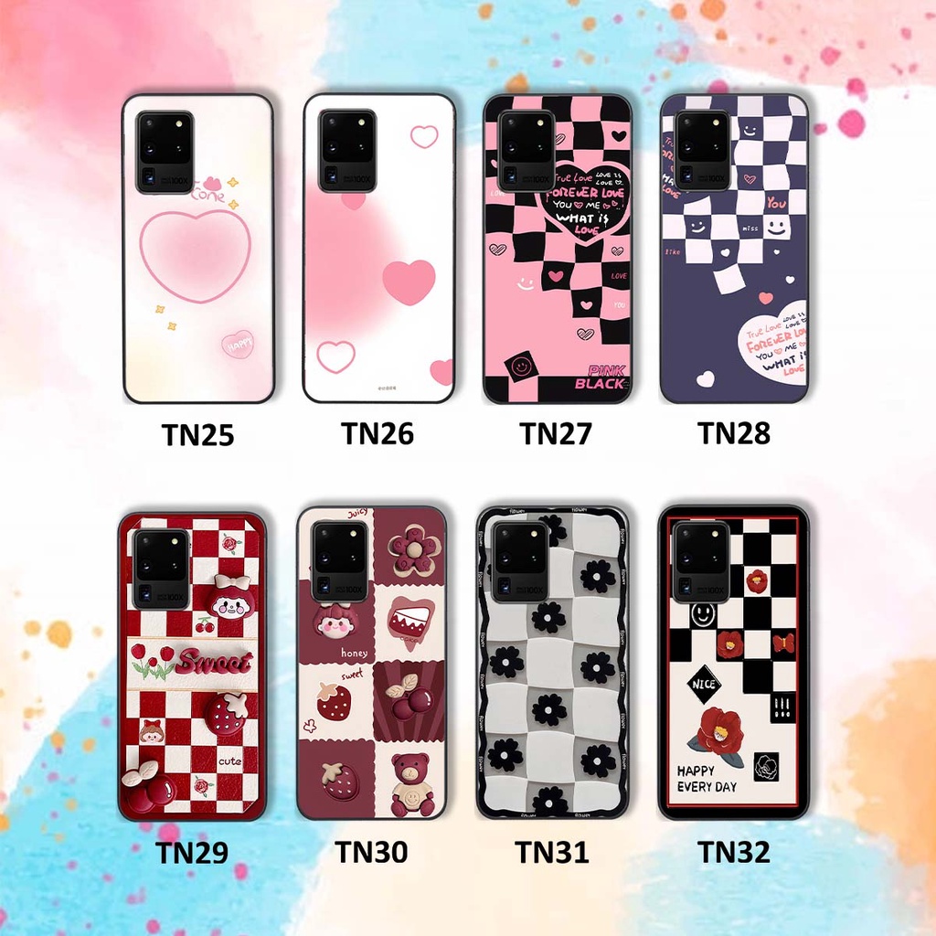 Ốp Samsung S20 Ultra in hình trái tim, caro kẹo ngọt đầy cá tính siêu đẹp siêu chất
