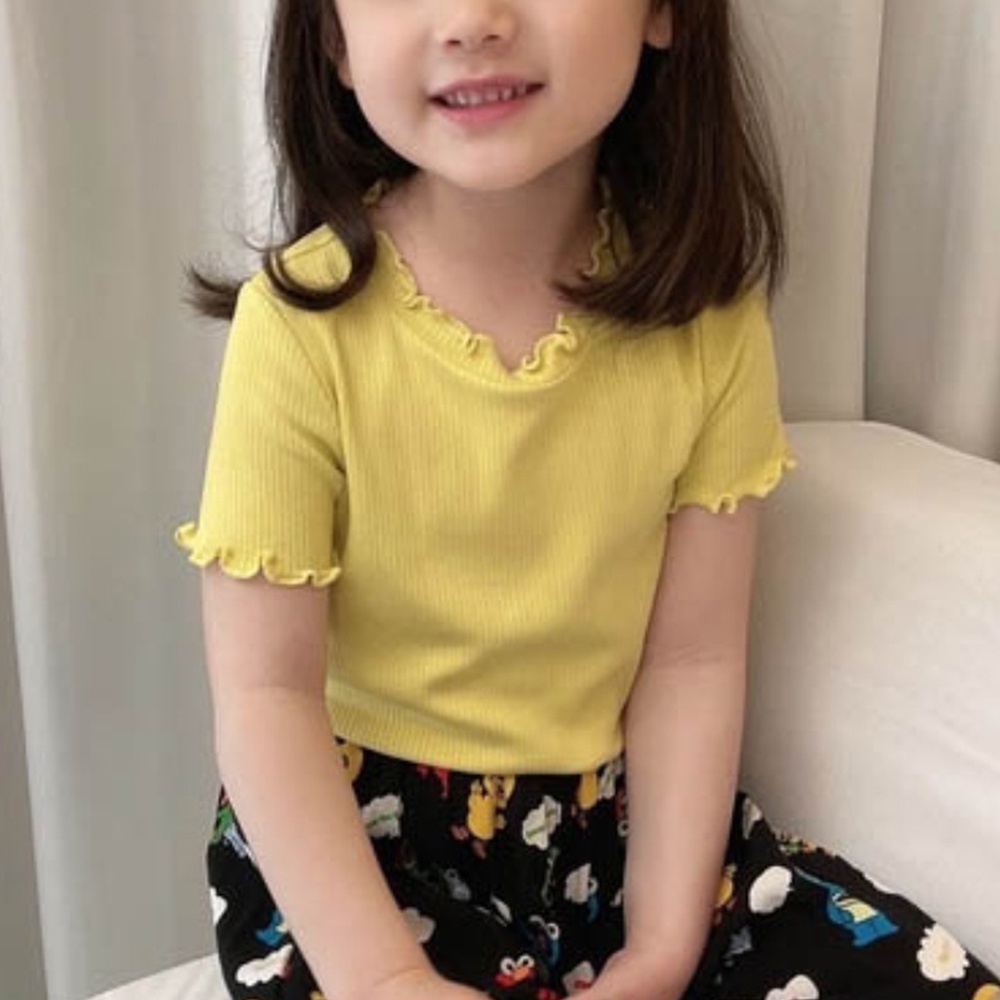 áo thun nữ cho bé gái Tròn Chất Liệu Co Giãn Thoải Mái Thời Trang Mùa Hè