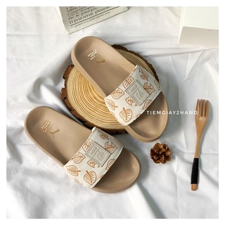 - Dép Pu.Ma Suede màu nâu họa tiết chính hãng giá tốt