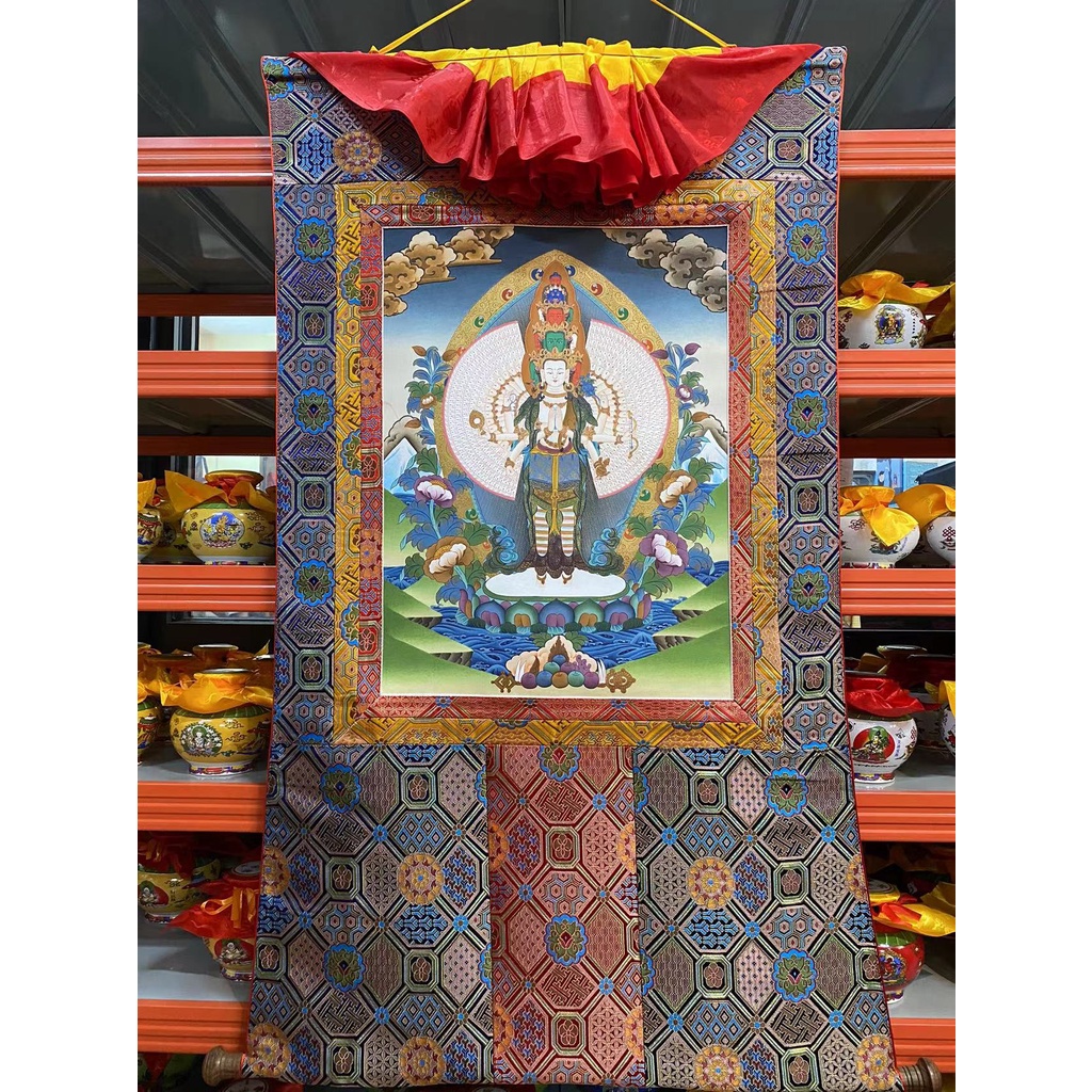 [PBMC] Thangka vẽ tay vải Nepal cao cấp 1m3
