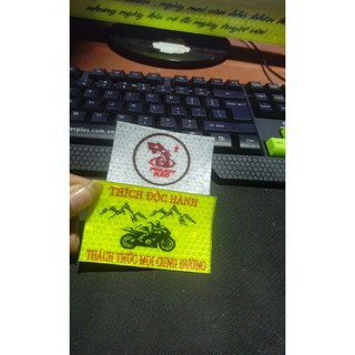 logo phượt , tem phượt , logo phản quang , tem xe