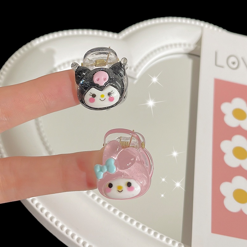 SANRIO Kẹp Tóc Đuôi Ngựa Hoạt Hình Melody Kuromi Purin Dễ Thương Sáng Bóng Ngọt Ngào Cho Bé Gái CFH