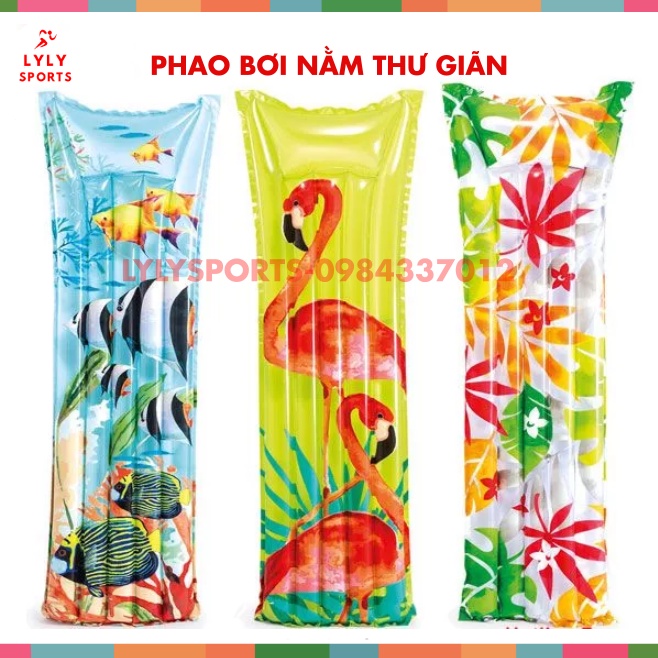 Phao bơi nằm, Phao bơi trẻ em và người lớn, Phao bơi cho bé, phao bơi nằm thư giãn có gối đầu - LYLYSPORTS