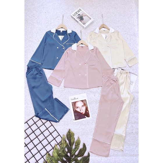 [FREESHIP - HÀNG LOẠI 1] SET BỘ LỤA PHỐI 4 CÚC LOEWE CỰC HOT