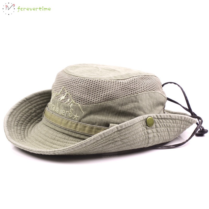 #mũ# Bucket Hat Breathable Wild UV Protecting Fishing Hiking Camping Cap Cotton Sun Hat