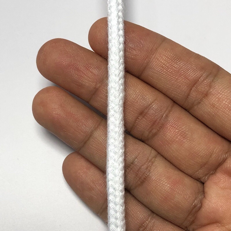 5-&gt;20 mét - dây 5mm oval ko lõi cotton pha Pp xuất khẩu bóng đẹp chắc chắn dùng làm macrame, trang trí, căng lều