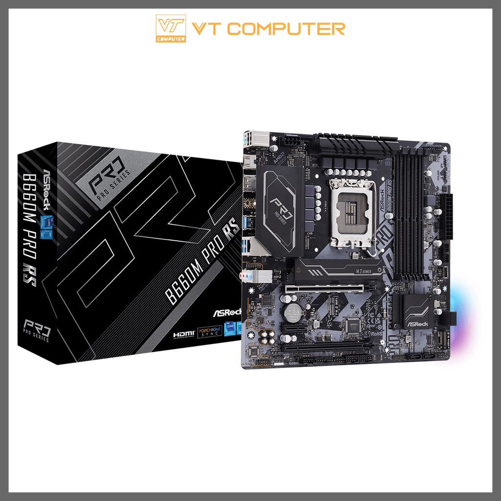 Bo Mạch Chủ ASRock B660M Pro RS / Steel Legend / Socket 1700 / Bảo Hành 36 Tháng