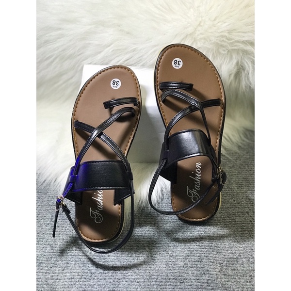 SANDAL ĐI BIỂN ĐẾ NÂU XỎ NGON CHÉO DÂY MẤU MỚI HOTTREND
