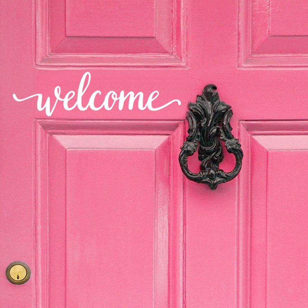 Miếng Dán Tường Trang Trí In Chữ Welcome Phong Cách Hiện Đại Mới