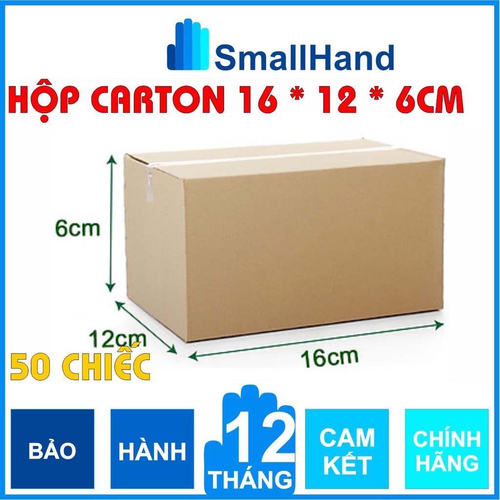 [ 50 chiếc ] Hộp carton KT: 16cm x 12cm x 6cm