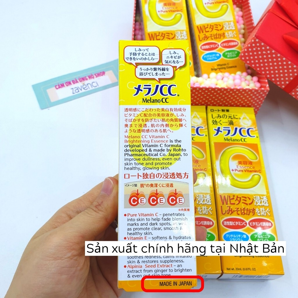 Serum Vitamin C MELANO CC Rohto Tinh Chất Mờ Thâm Dưỡng Trắng Da Ngăn Ngừa Mụn (20ml)