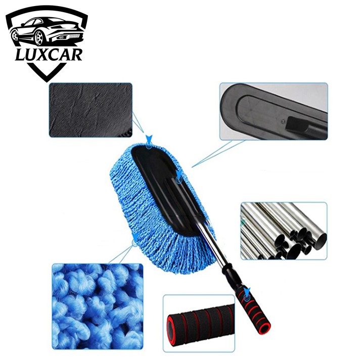 Chổi lau rửa ô tô,xe máy LUXCAR | Hàng loại 1,chất liệu MICROFIBER thiết kế thông minh