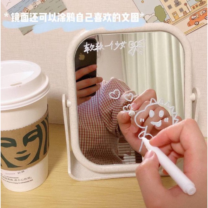 Gương lúa mạch trang điểm- Gương để bàn decor