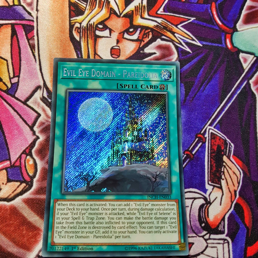 Thẻ bài Yugioh chính hãng | Evil Eye Domain - Pareidolia | INCH Secret rare.