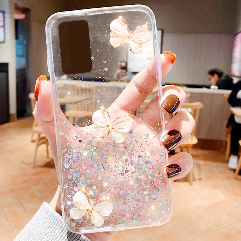 Ốp điện thoại silicon mềm hình bướm kim tuyến cho OPPO Reno6 6 Pro Reno6 Z Reno5 F Reno5 Pro 5G OPPO Reno 5 Pro 2021