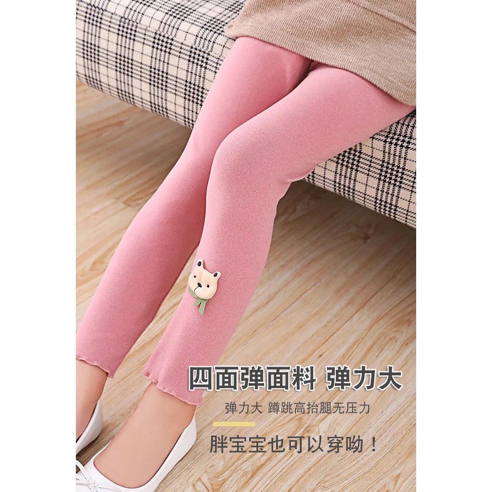 (Hàng đẹp video) Quần legging thun cotton thu đông quần dài bé gái 1-8 tuổi chất cực đẹp họa tiết đáng yêu