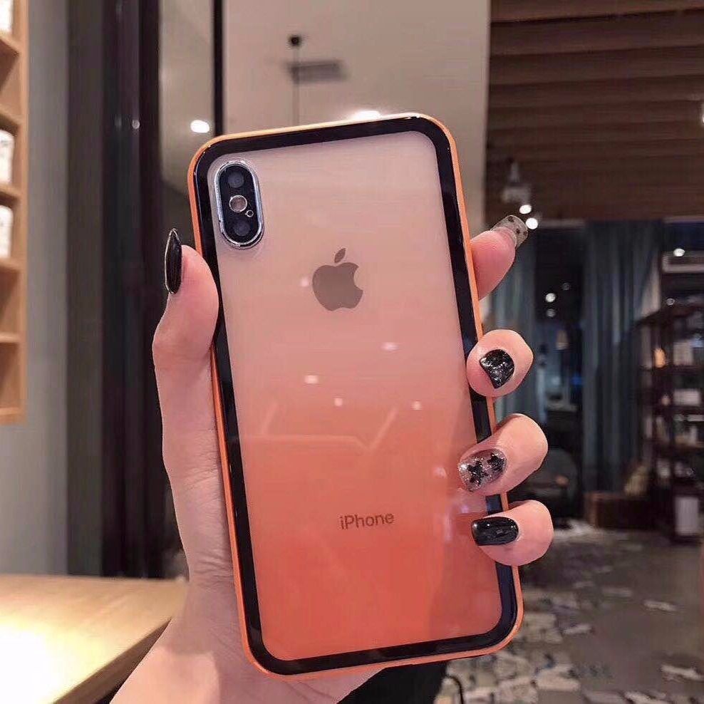 ❧ Ốp điện thoại lưng iPhone Net red x mobile phone case transparent gradient color iphoneXR/6s/7/8plus anti-drop silicone all-inclusive soft cover | BigBuy360 - bigbuy360.vn