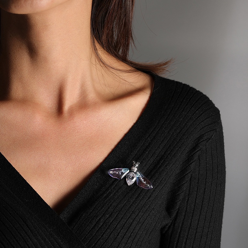 Trâm Cài Áo Hình Cánh Chuồng Trong Suốt Bằng Acrylic