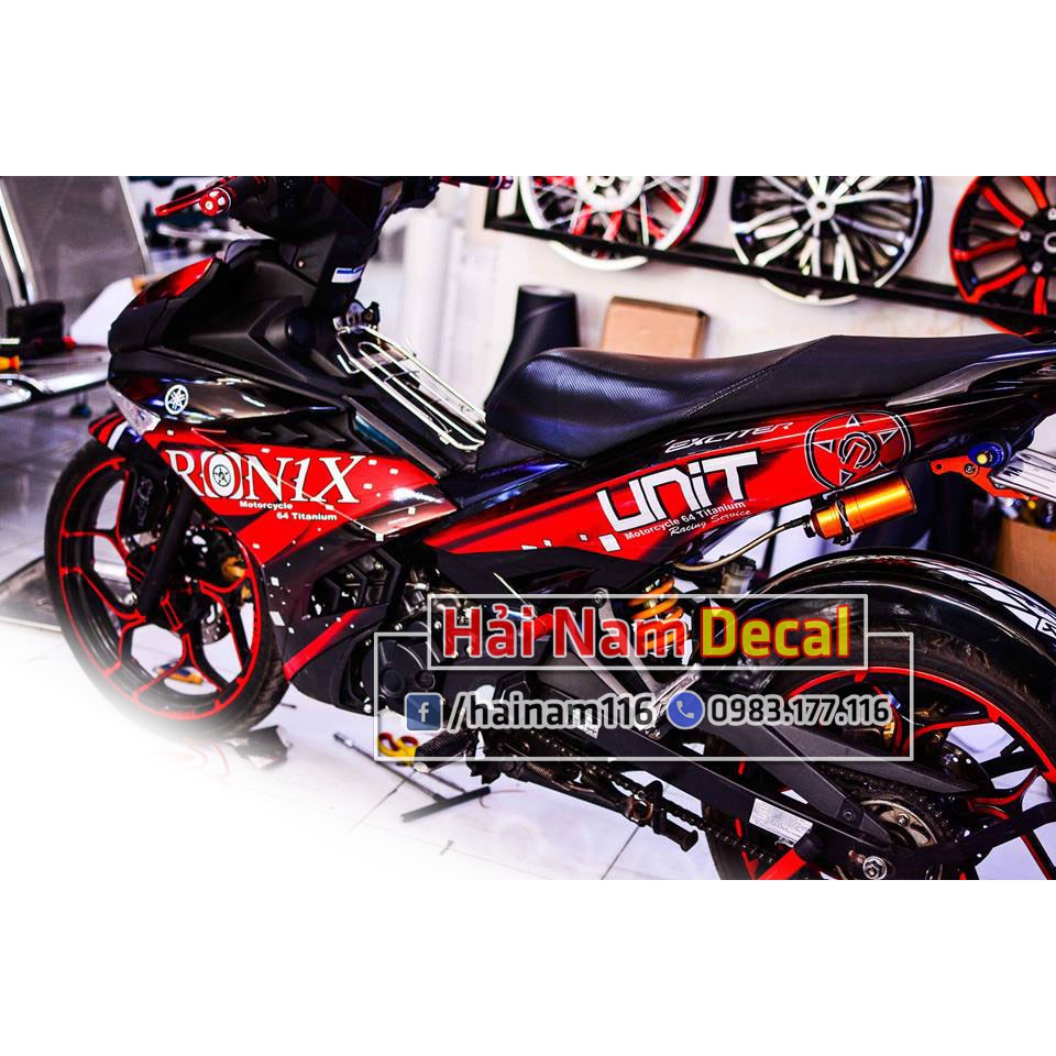 Tem Trùm Exciter 150 Đỏ Đen Unit
