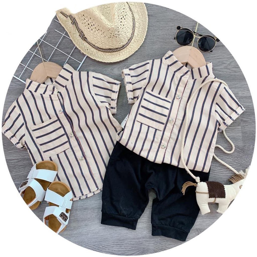 SÉT BỘ QUẦN ÁO TRẺ EM [Ảnh thật] [Có bảo hành] BỘ SƠMI CỔ TÀU CHO BÉ TRAI [Giá hủy diệt] -TS KID FASHION | BigBuy360 - bigbuy360.vn