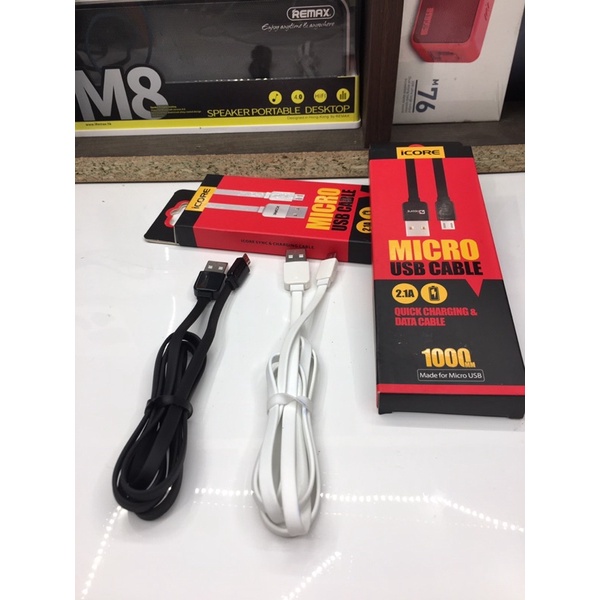 Cáp Sạc Nhanh 2.1A Micro Usb Icore 1m