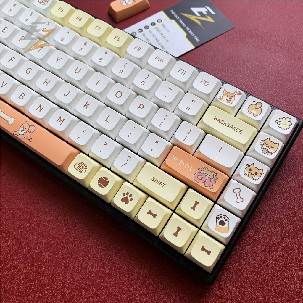 Keycap Shiba Inu Cho Bàn Phím Cơ XDA Profile Chất Liệu Thick PBT In Dyesub 139 Phím | Gearbros